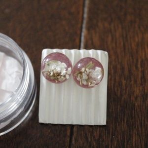 flower locket earrings